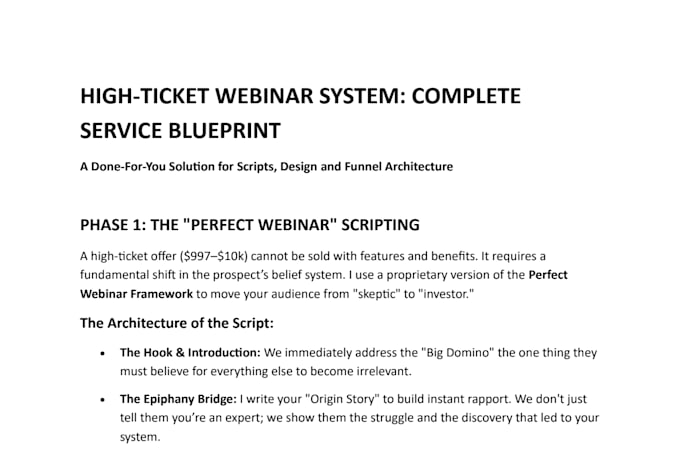 write high ticket perfect webinar script with ppt presentation and funnel